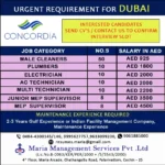 URGENT JOB OPPORTUNITY WITH CONCORDIA COMPANY IN DUBAI 2024