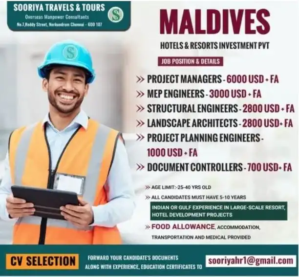 Maldives Hotels Resort Jobs