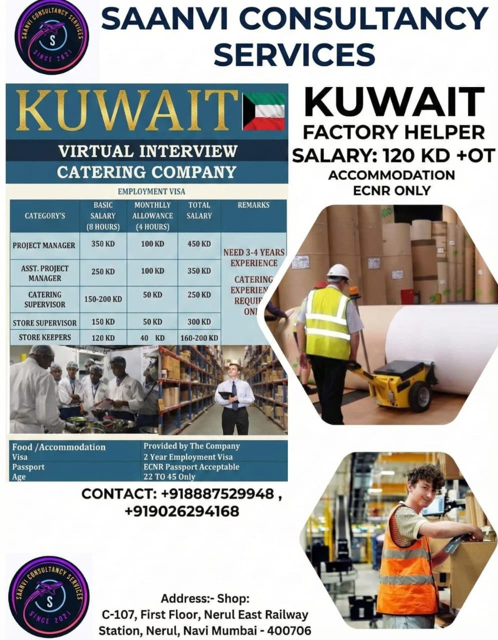 Recuirement for Kuwait - Saanvi Consultancy Services 2 Recuirement for Kuwait
