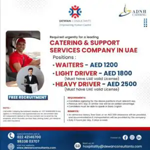 Urgently For Dubai A Leading Catering